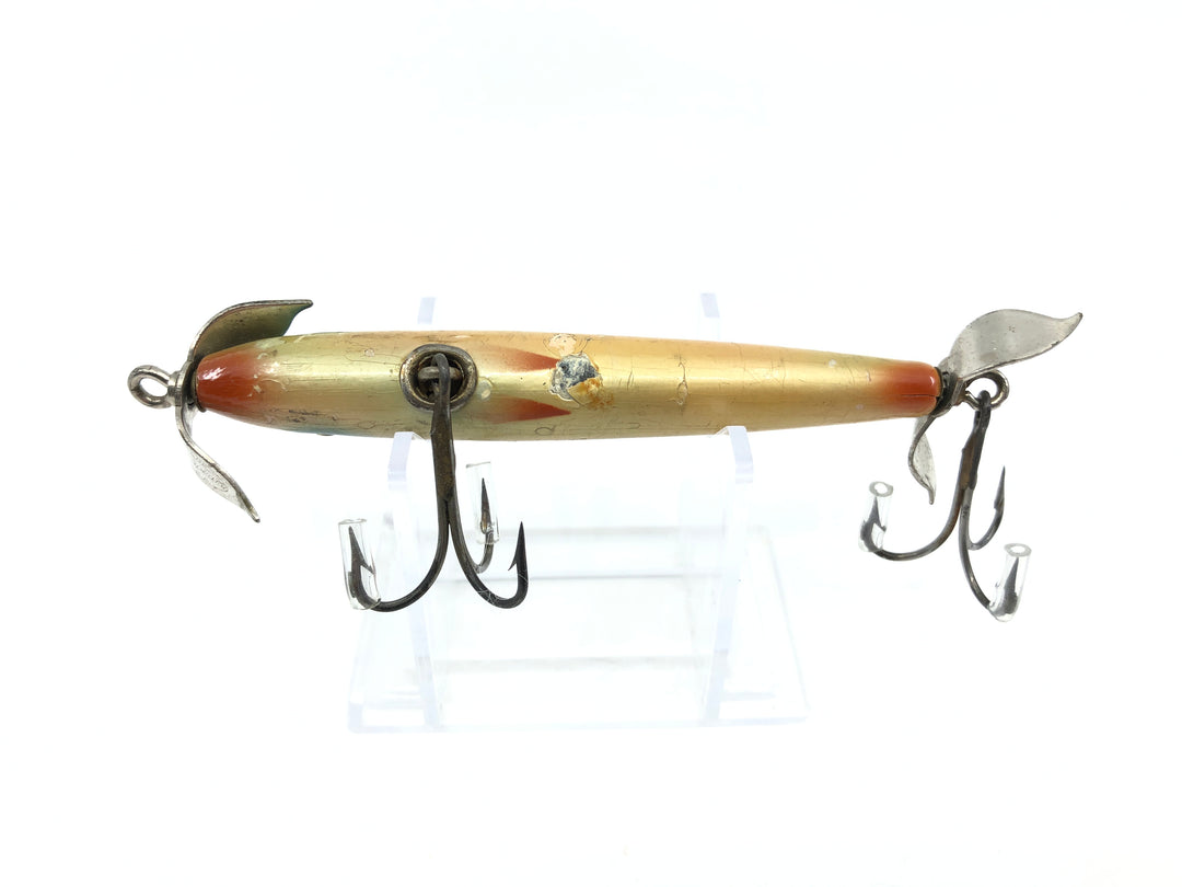 Shakespeare Slim Jim Vintage Wooden Lure Pearl Color