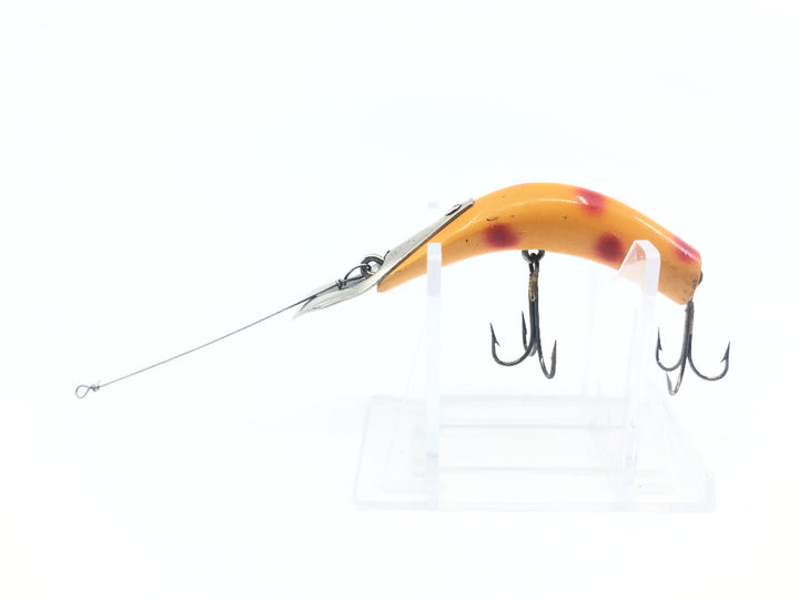 Kautzky Lazy Ike Deep Ike Wooden Lure Orange with Red Spots