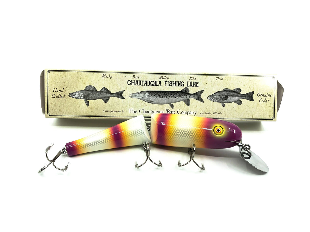 Jointed Chautauqua 8" Minnow Musky Lure Purple Shockwave Color