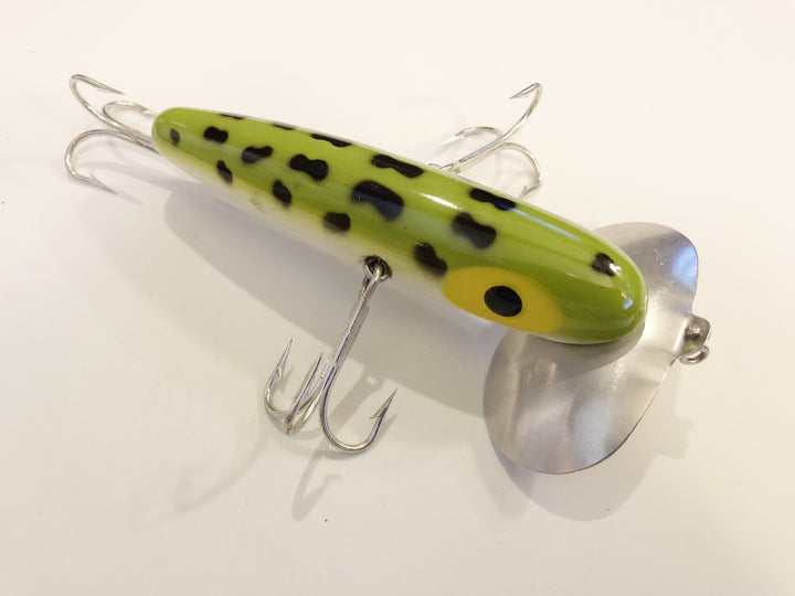 Arbogast Jitterbug Frog White Belly Musky Sized