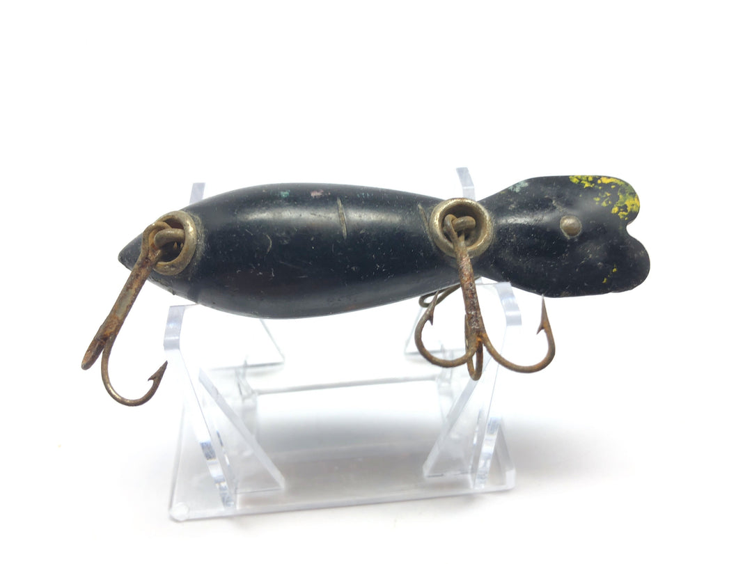 Bomber 49'er Early First Plastic Version Weight Forward Bomber in Black Tough Lure