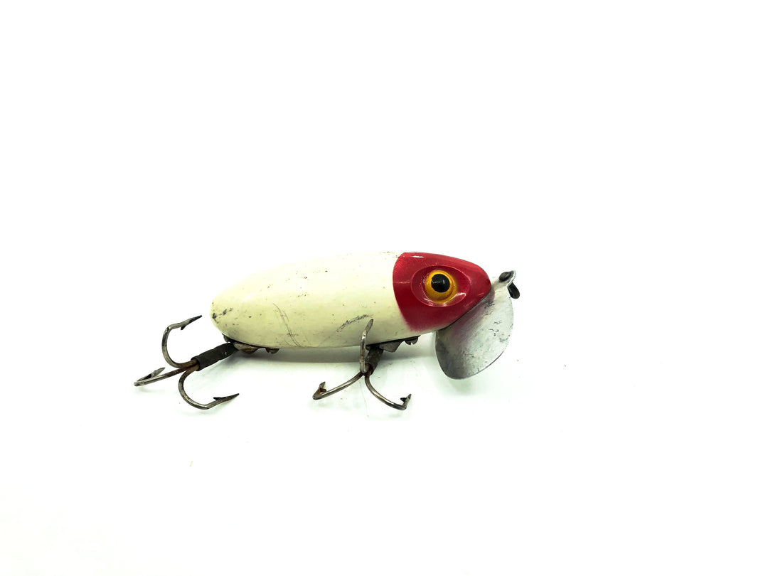 Arbogast Jitterbug Red/White Color, Vintage Bugged-Eyed Model