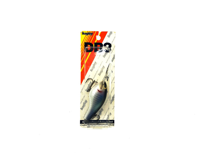 Bagley Diving B3 DB3-SH4 Shad on White Color New on Card Old Stock