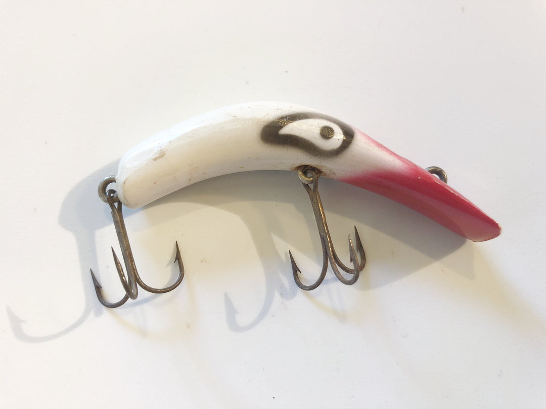 Kautzky Lazy Ike 3 Red and White Plastic Vintage Fishing Lure