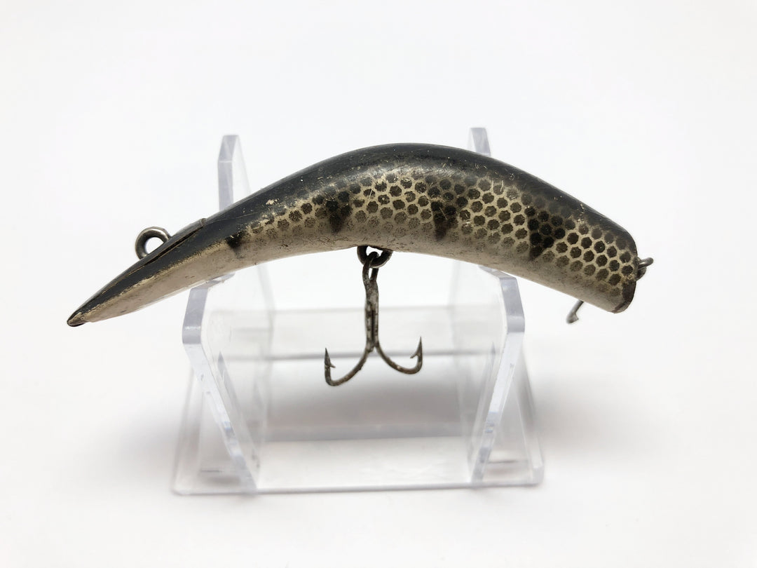 Kautzky Lazy Ike 3 Black Scale and Ribs Wooden Lure