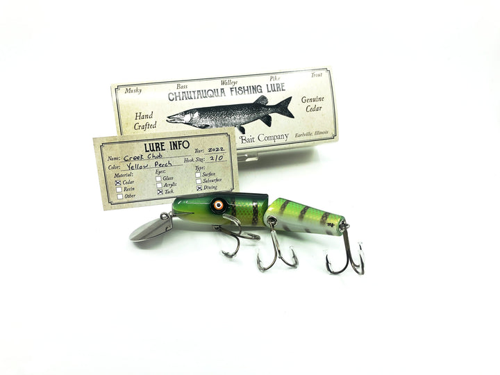 Chautauqua Jointed Creek Chub Lure, Yellow Perch Color