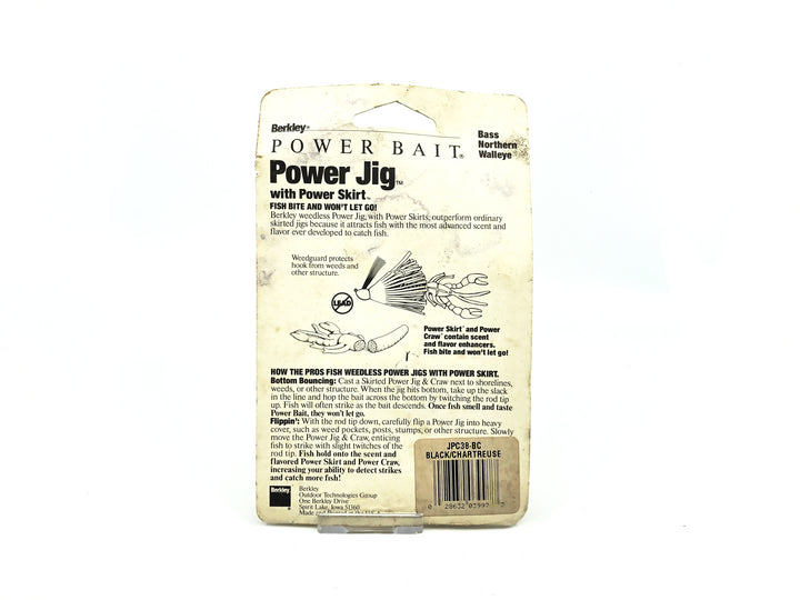 Berkley PowerBait Power Jig Black/Chartreuse color