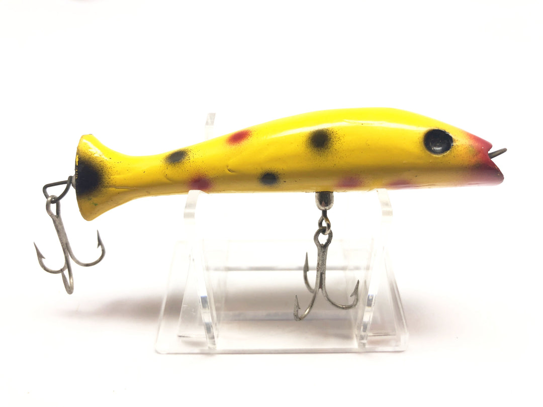 Bob Ousley Bob-O-Tackle Company Magician Lure Yellow Spotted Color