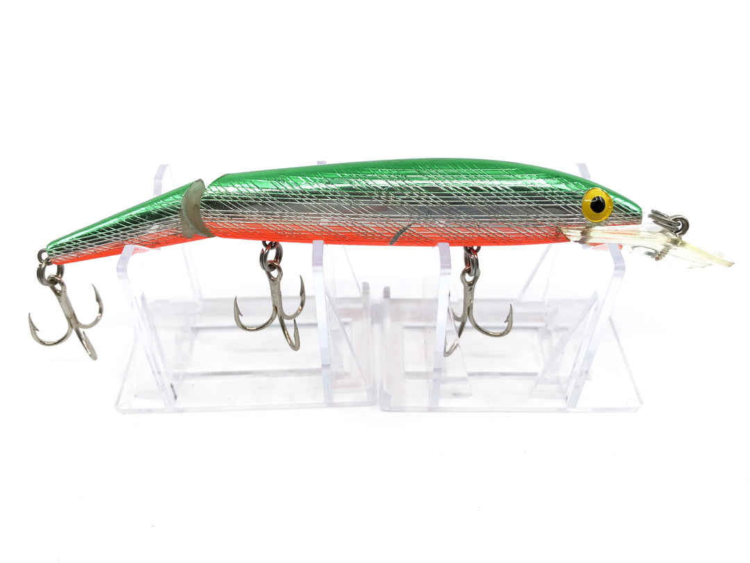 Vintage Rebel Fastrac Jointed Minnow Green and Orange Color