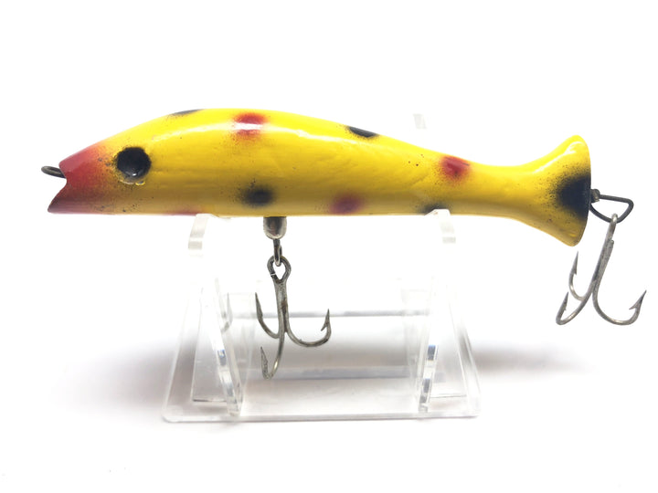 Bob Ousley Bob-O-Tackle Company Magician Lure Yellow Spotted Color