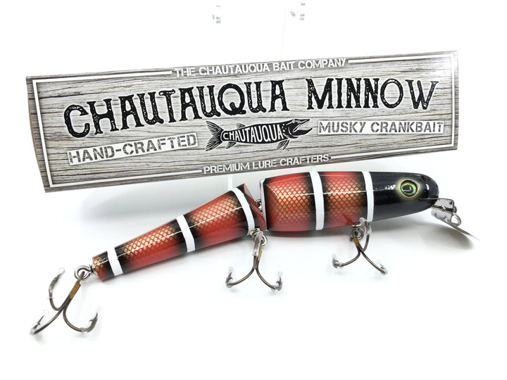 Jointed Chautauqua 8" Minnow Musky Lure Special Order Color "Red Cobra"