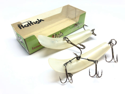 Two Vintage Helin Flatfish U20 in Pearl Color new with Box – My Bait Shop,  LLC
