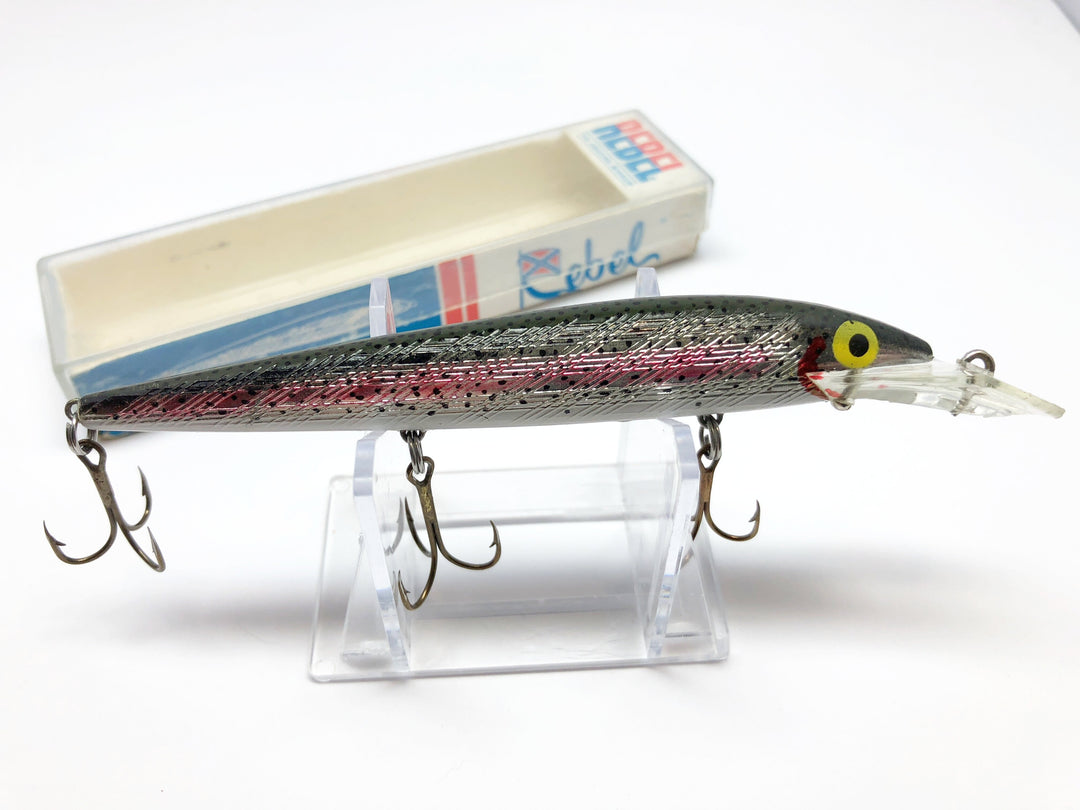 Rebel Minnow Rainbow Trout Color F 201 Older version with Confederate Flag Box