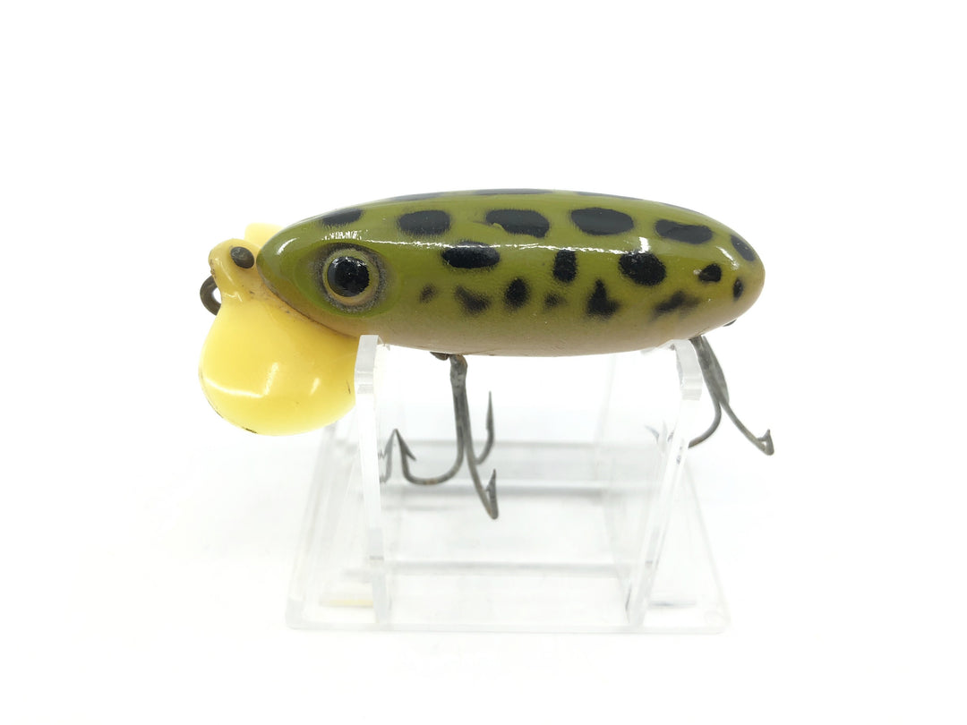 Arbogast Plastic Yellow Lip Jitterbug 1940's WWII Era Frog Color