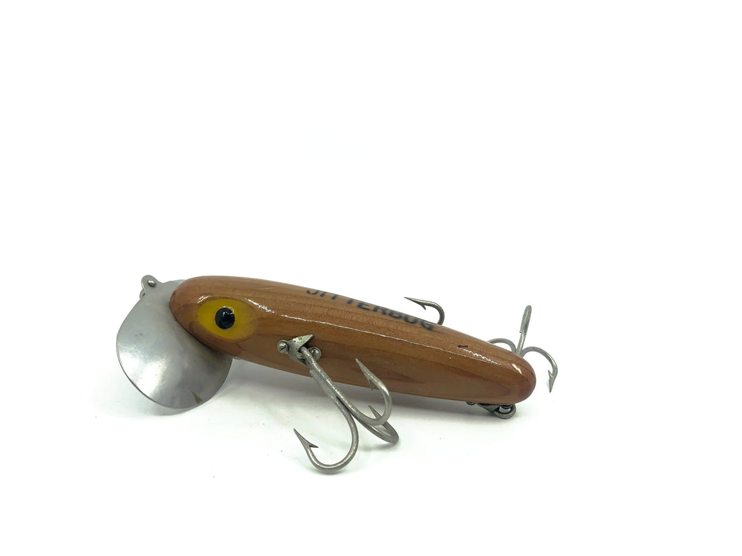 Arbogast 3-Hook Musky Jitterbug - Wooden Cedar (Natural) Bug Color