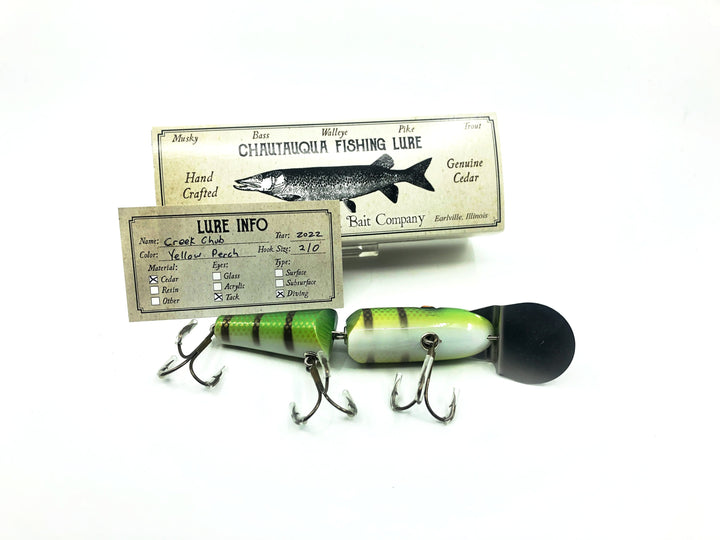 Chautauqua Jointed Creek Chub Lure, Yellow Perch Color