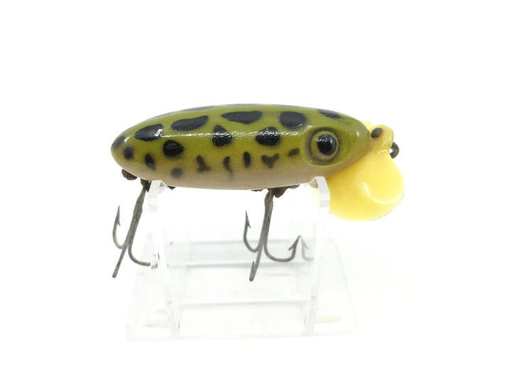 Arbogast Plastic Yellow Lip Jitterbug 1940's WWII Era Frog Color