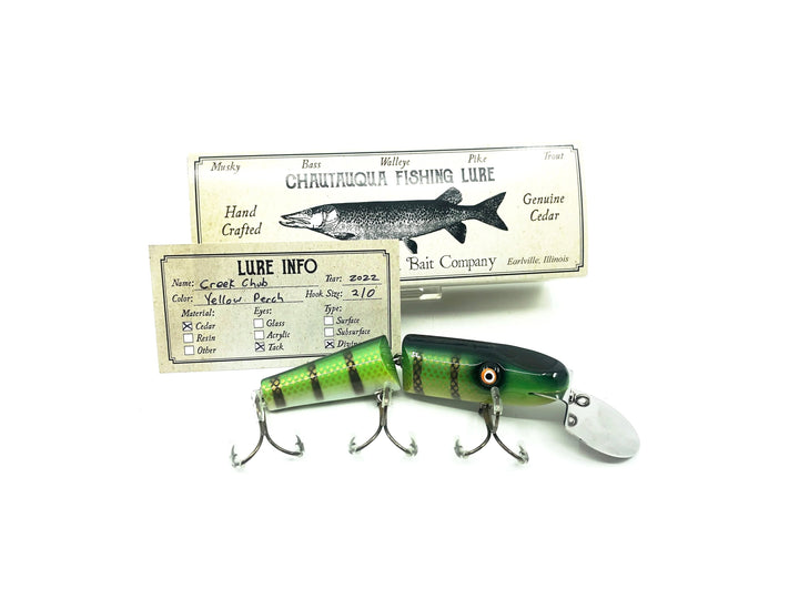 Chautauqua Jointed Creek Chub Lure, Yellow Perch Color