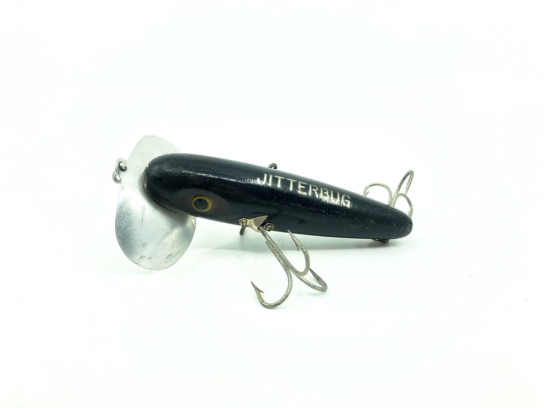 Arbogast Vintage Wooden 3-Hook Musky Jitterbug Black Color