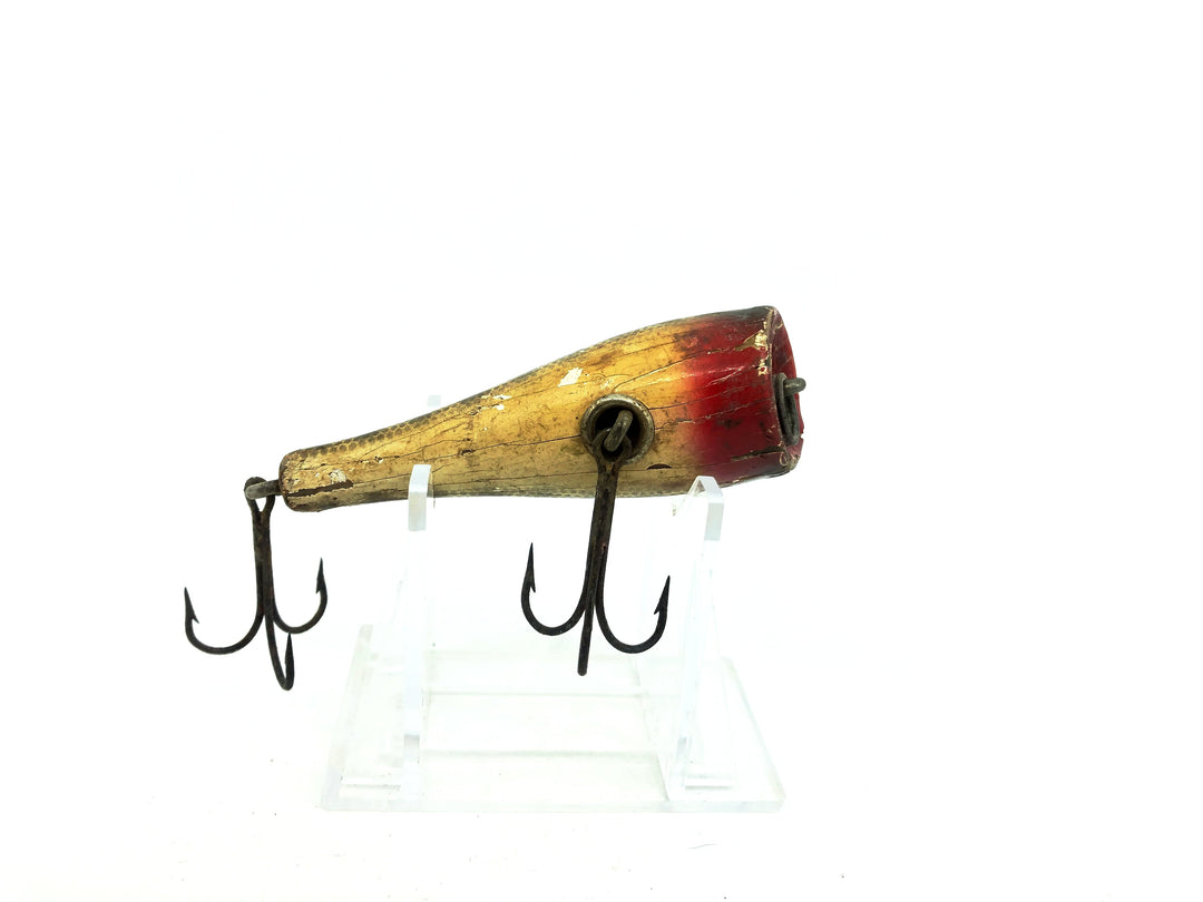 Creek Chub 3200 Plunker in Pikie Color Wooden Lure Glass Eyes