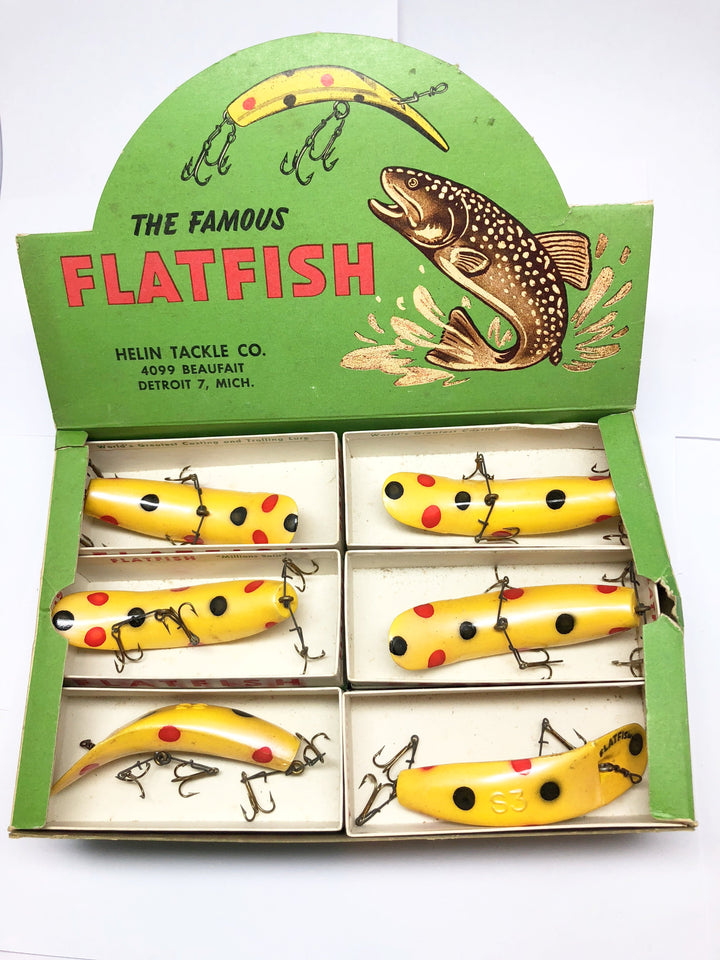 Helin Flatfish Dealer Box of 12 S3 YEP Yellow Pearl Color Lures New in Box