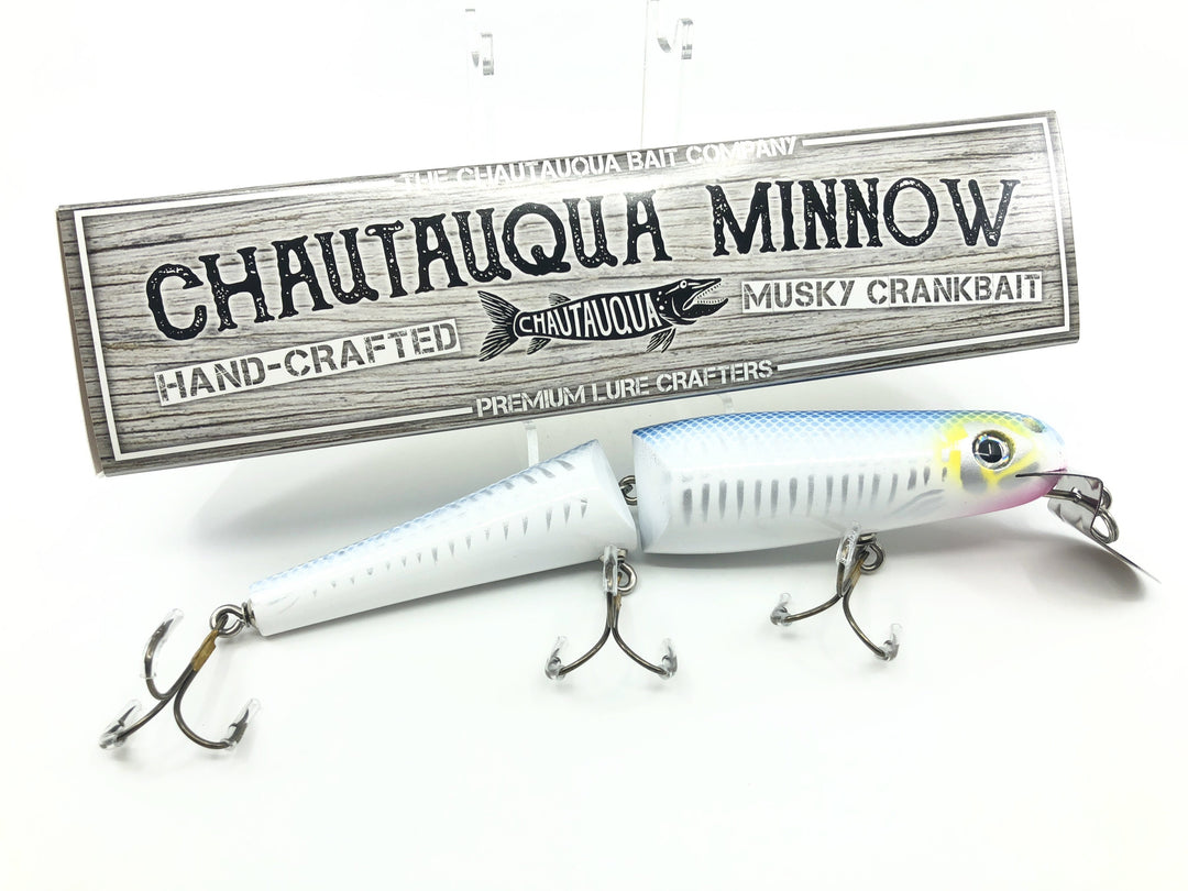 Jointed Chautauqua 8" Minnow Musky Lure Special Order Color "Blue Shore"