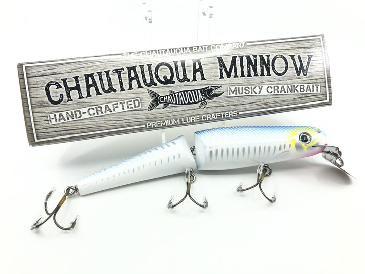 Jointed Chautauqua 8" Minnow Musky Lure Special Order Color "Blue Shore"