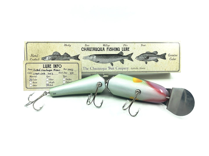 Jointed Chautauqua 8" Minnow Musky Lure, 2023 Creek Chub Color