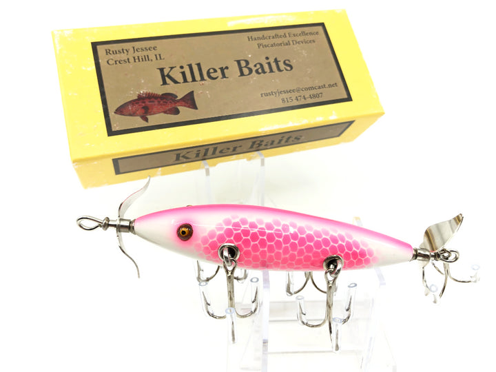 Rusty Jessee Killer Baits Model 150 Minnow in Hot Pink Scale Color 2014