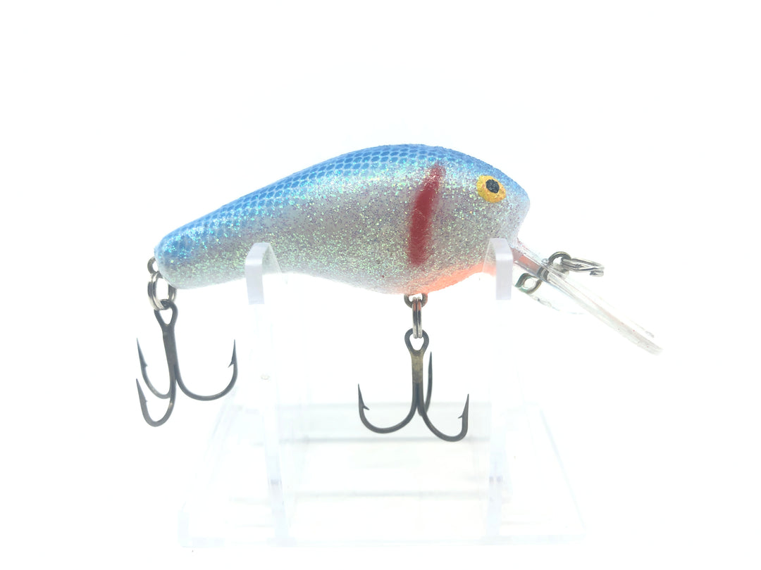 Blue and White Sparkly Crankbait