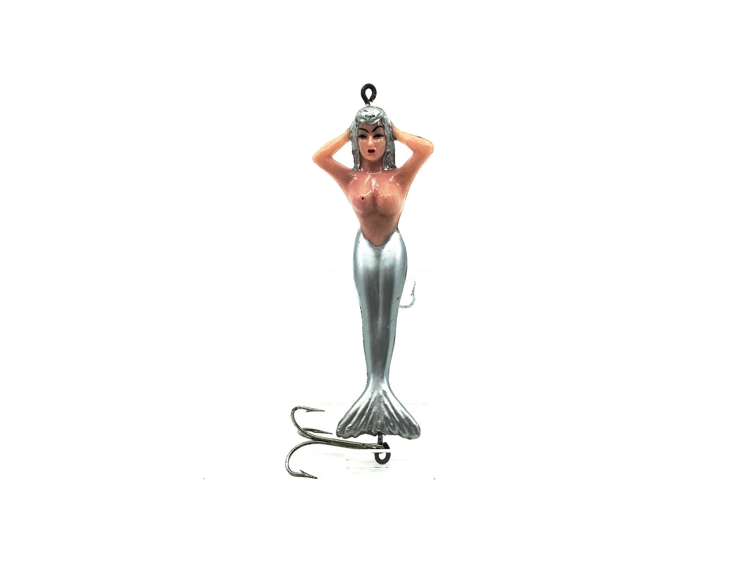 Vintage Stream-Eze Virgin Mermaid Novelty Lure, Silver Color