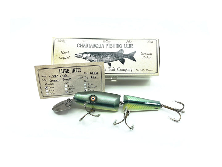 Chautauqua Jointed Creek Chub Lure in Green Dace Color