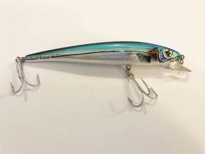 Bomber A Salt Lure Musky Size Aqua Blue and Silver