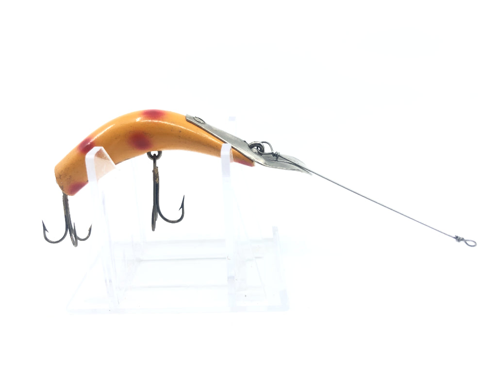 Kautzky Lazy Ike Deep Ike Wooden Lure Orange with Red Spots