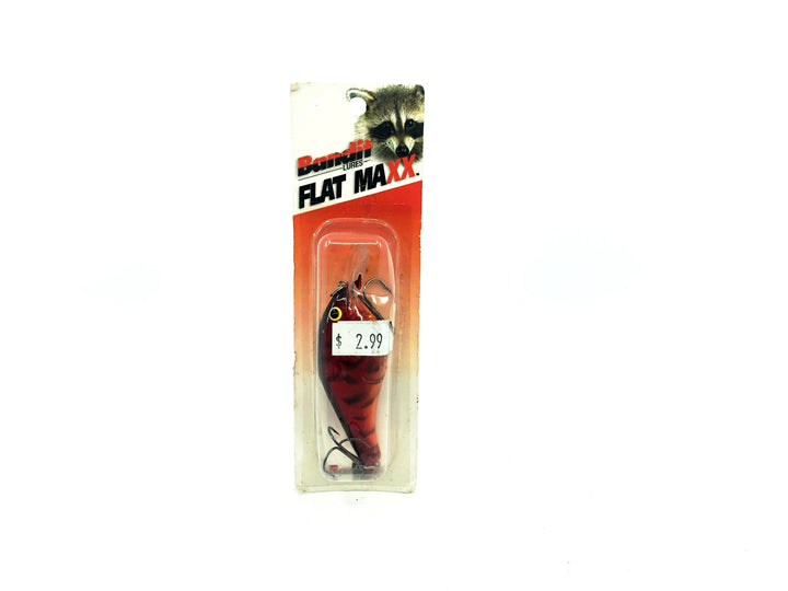 Bandit Flat Maxx Shallow B24 Translucent Red Craw Color New on Card FMS1B24