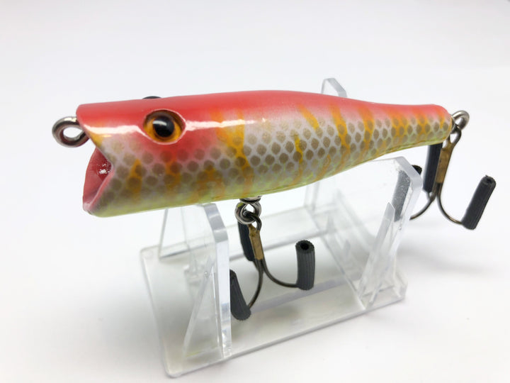 Chautauqua Glass Eyed Popper Wooden Lure in Sunset Color