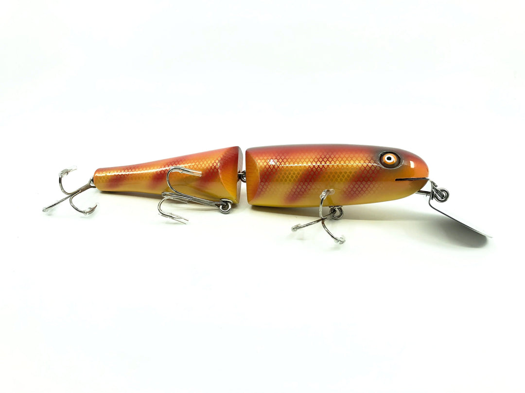 Jointed Chautauqua 8" Minnow Musky Lure Red Bar Perch PREMIUM Color