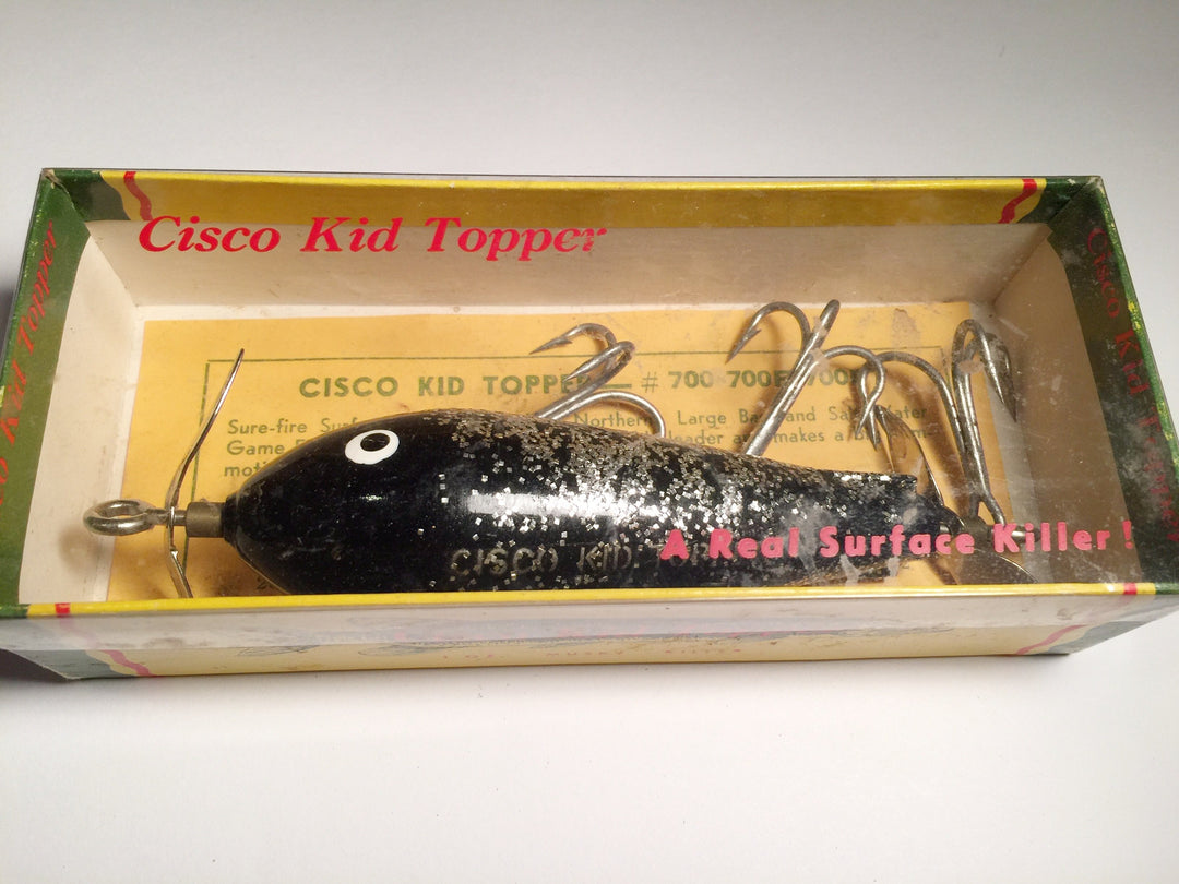 Cisco Kid Topper 1 oz. Musky Killer Black with Silver Glitter #705