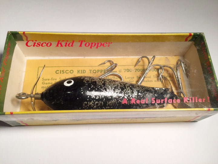 Cisco Kid Topper 1 oz. Musky Killer Black with Silver Glitter #705