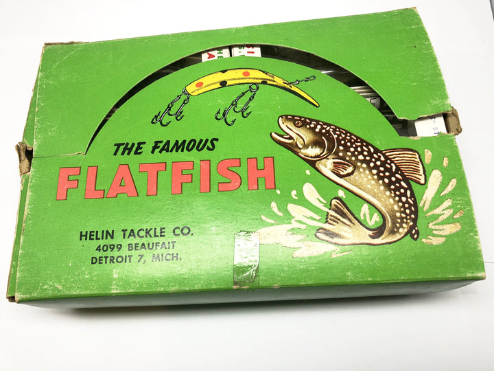 Helin Flatfish Dealer Box of 12 LU SPL Silver Plated Color Lures New in Box