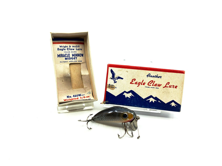 Eagle Claw Miracle Minnow Midget Lure, Chrome/Silver Black Scale Color with Box by Wright & McGill