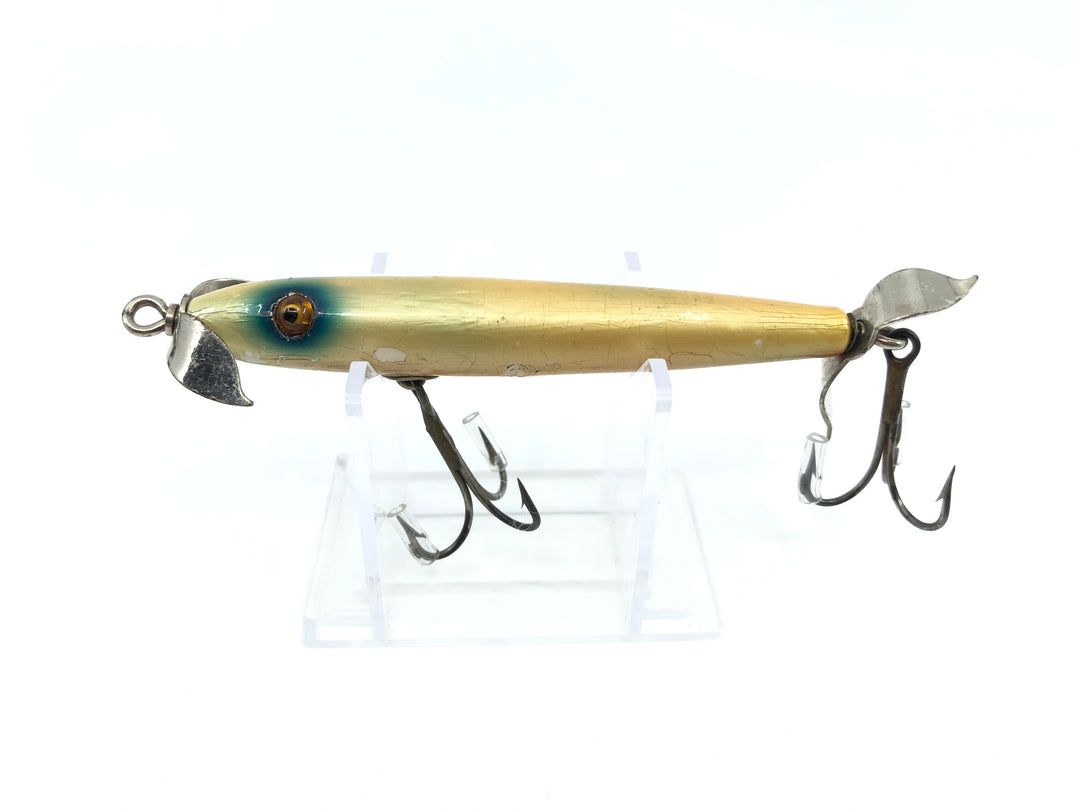 Shakespeare Slim Jim Vintage Wooden Lure Pearl Color