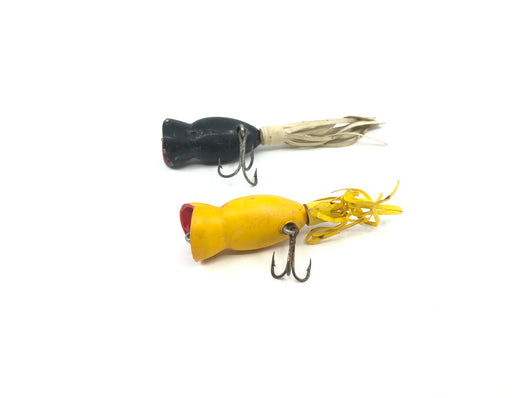 Lot of Two Arbogast Fly Rod Hula Poppers Yellow and Black – My