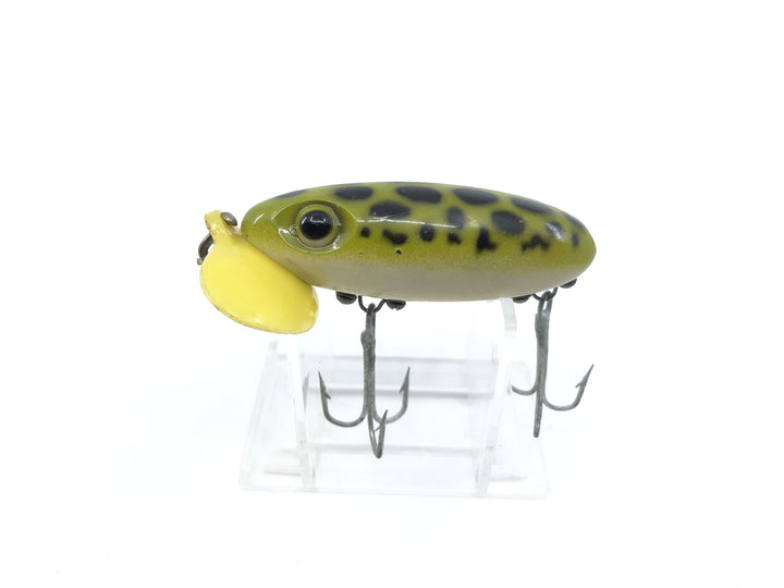 Arbogast Plastic Yellow Lip Jitterbug 1940's WWII Era Frog Color