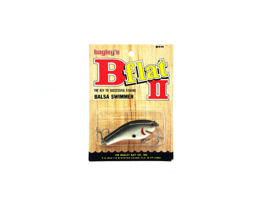 Bagley Flat Balsa B2-04 Black on White Shad Color New on Card Old
