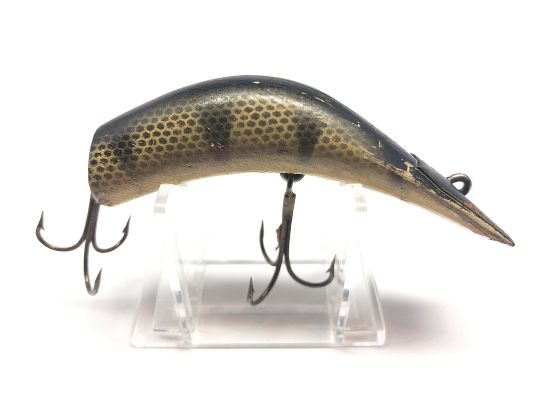 Kautzky Lazy Ike 4 Wooden Lure Black Rib and Scale