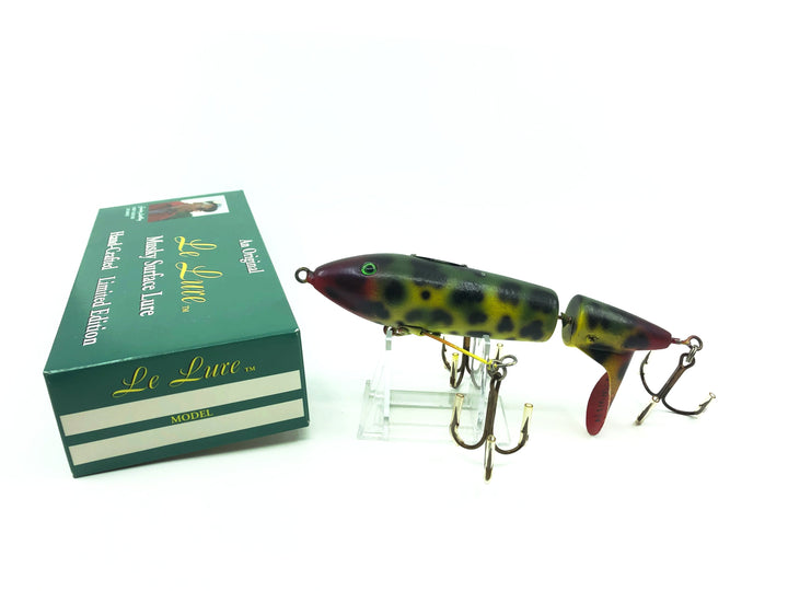 Le Lure Musky Surface Lure, Whopper Plopper Type Lure, Greg Nimmer Repaint Color with Box