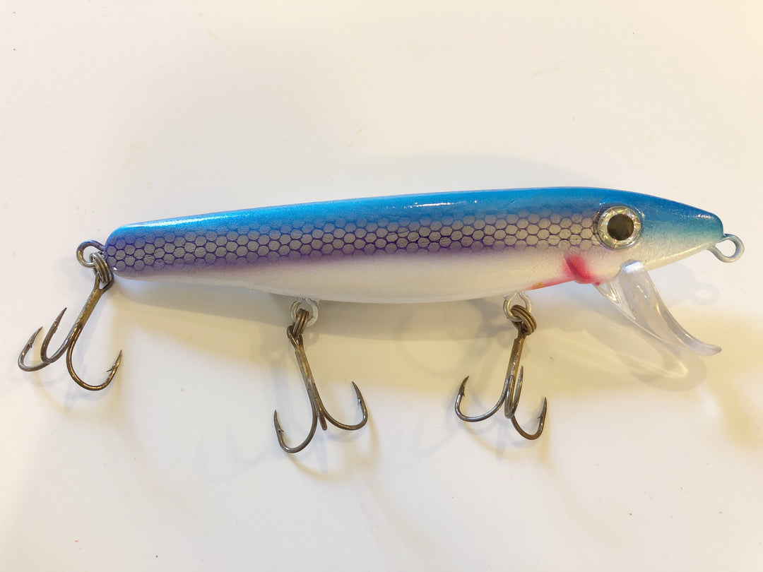 Bradrock Molly Bait 7 1/4" Musky Lure in a Blue with Scales Color