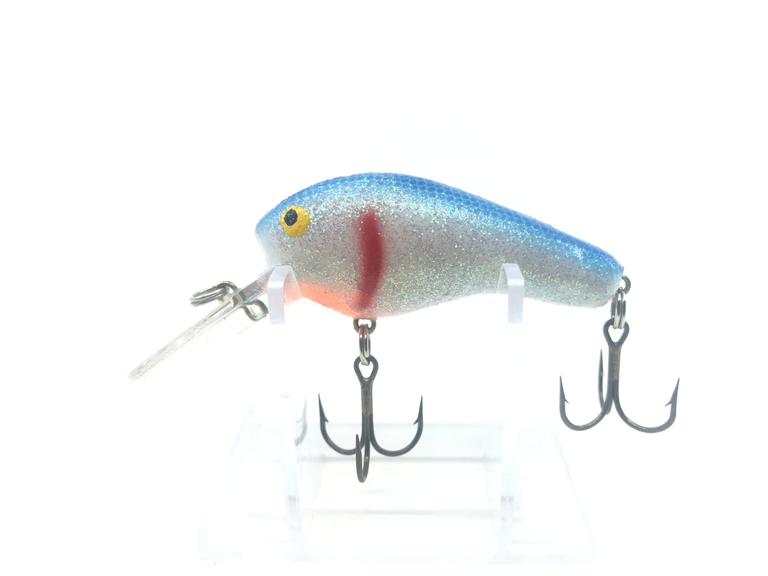 Blue and White Sparkly Crankbait