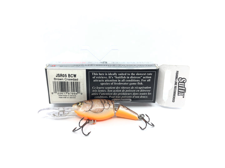 Rapala Jointed Shad Rap JSR-5 BCW Brown Crawdad Color New in Box Old Stock